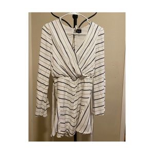 Bardot Striped Playsuit W/ Belt - Size AUS 8/US 4/XS